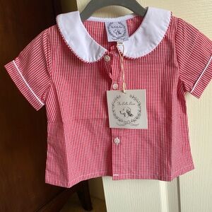 Red Gingham Kids Shirt